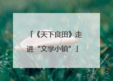 《天下良田》走进“文学小镇”