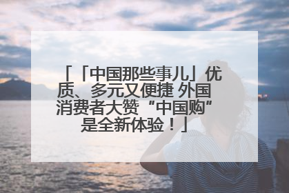 「中国那些事儿」优质、多元又便捷 外国消费者大赞“中国购”是全新体验！