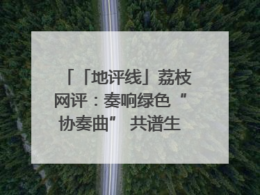「地评线」荔枝网评：奏响绿色“协奏曲” 共谱生态“新乐章”