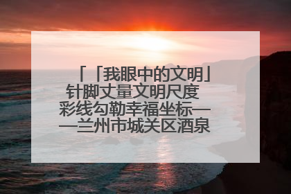 「我眼中的文明」针脚丈量文明尺度 彩线勾勒幸福坐标——兰州市城关区酒泉路街道办事处