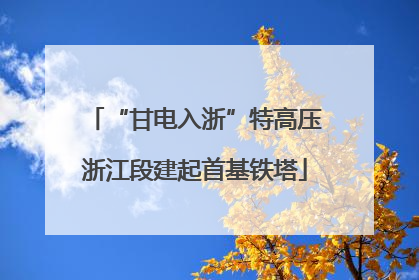 “甘电入浙”特高压浙江段建起首基铁塔