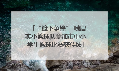 “篮下争锋” 峨眉实小篮球队参加市中小学生篮球比赛获佳绩
