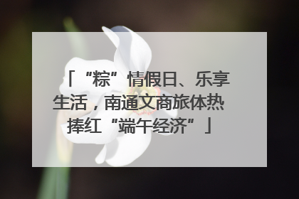“粽”情假日、乐享生活，南通文商旅体热捧红“端午经济”