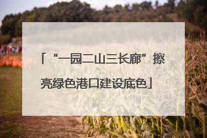 “一园二山三长廊”擦亮绿色港口建设底色