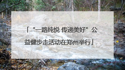 “一路纯悦 传递美好”公益健步走活动在郑州举行
