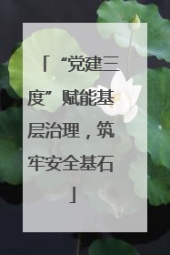 “党建三度”赋能基层治理，筑牢安全基石