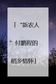 “新农人”付鹏程的稻乡情怀
