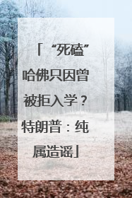 “死磕”哈佛只因曾被拒入学？特朗普：纯属造谣