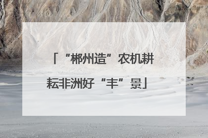 “郴州造”农机耕耘非洲好“丰”景