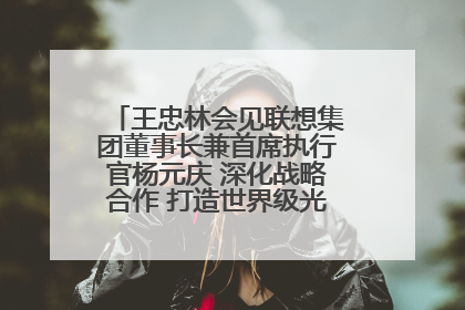 王忠林会见联想集团董事长兼首席执行官杨元庆 深化战略合作 打造世界级光电子信息产业集群