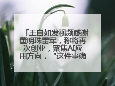 王自如发视频感谢董明珠雷军，称将再次创业，聚焦AI应用方向，“这件事确实来钱快”