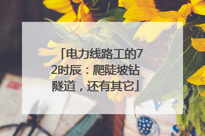 电力线路工的72时辰：爬陡坡钻隧道，还有其它