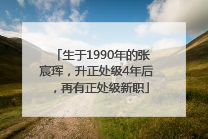 生于1990年的张宸珲，升正处级4年后，再有正处级新职