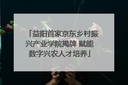 益阳首家京东乡村振兴产业学院揭牌 赋能数字兴农人才培养