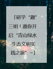 研学“趣”三明！邀你开启“青山绿水·生态文明实践之旅”~