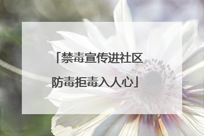 禁毒宣传进社区 防毒拒毒入人心