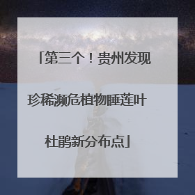 第三个！贵州发现珍稀濒危植物睡莲叶杜鹃新分布点