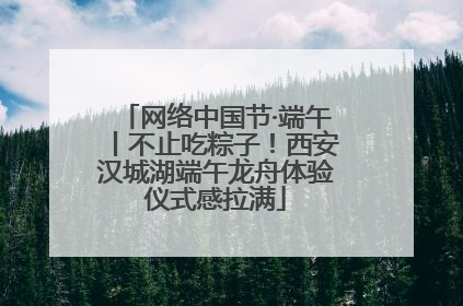 网络中国节·端午丨不止吃粽子！西安汉城湖端午龙舟体验仪式感拉满