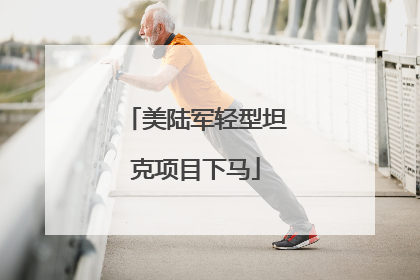 美陆军轻型坦克项目下马