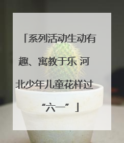 系列活动生动有趣、寓教于乐 河北少年儿童花样过“六一”