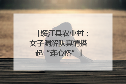 绥江县农业村：女子调解队真情搭起“连心桥”