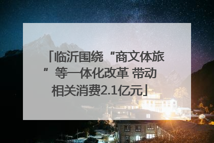 临沂围绕“商文体旅”等一体化改革 带动相关消费2.1亿元