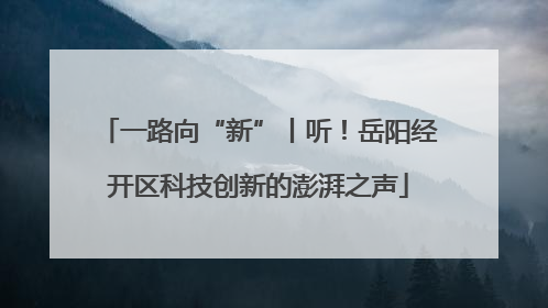 一路向“新”丨听！岳阳经开区科技创新的澎湃之声
