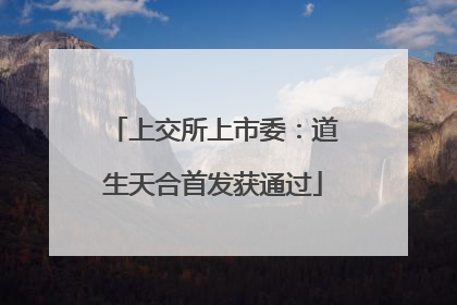上交所上市委：道生天合首发获通过