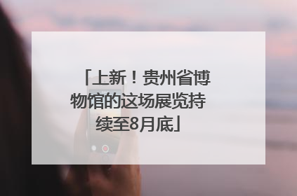 上新！贵州省博物馆的这场展览持续至8月底
