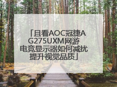 且看AOC冠捷AG275UXM网游电竞显示器如何减扰提升视觉品质