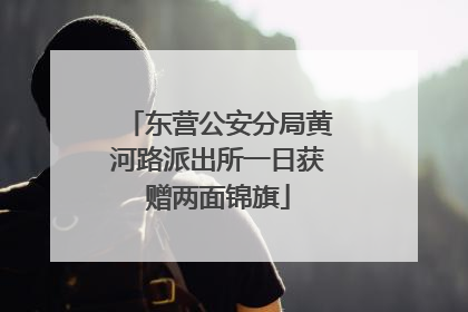 东营公安分局黄河路派出所一日获赠两面锦旗