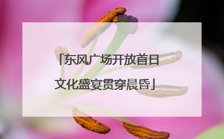 东风广场开放首日 文化盛宴贯穿晨昏