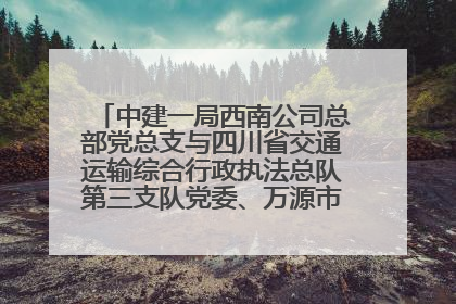 中建一局西南公司总部党总支与四川省交通运输综合行政执法总队第三支队党委、万源市草坝镇莲花院村党支部开展党建联建