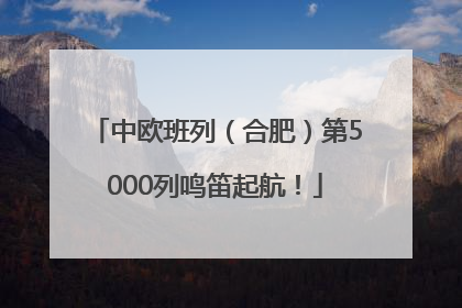 中欧班列（合肥）第5000列鸣笛起航！