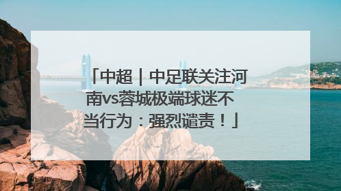 中超｜中足联关注河南vs蓉城极端球迷不当行为：强烈谴责！