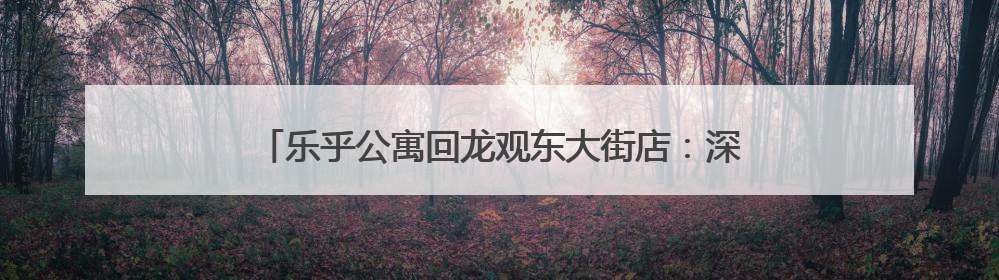 乐乎公寓回龙观东大街店：深系暖科技，开启双栖森活范本
