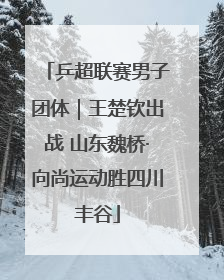 乒超联赛男子团体｜王楚钦出战 山东魏桥·向尚运动胜四川丰谷