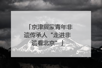 京津冀蒙青年非遗传承人“走进非遗看北京”