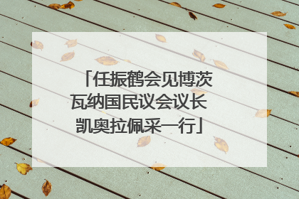 任振鹤会见博茨瓦纳国民议会议长凯奥拉佩采一行