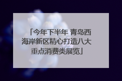 今年下半年 青岛西海岸新区精心打造八大重点消费类展览