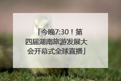 今晚7:30！第四届湖南旅游发展大会开幕式全球直播
