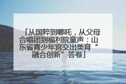 从国粹到哪吒，从父母合唱团到福利院童声：山东省青少年宫交出美育“融合创新”答卷