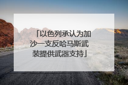 以色列承认为加沙一支反哈马斯武装提供武器支持