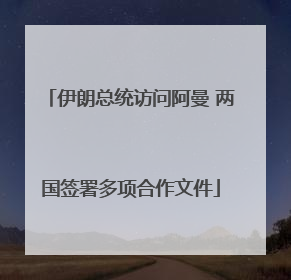 伊朗总统访问阿曼 两国签署多项合作文件