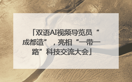 双语AI视频导览员“成都造”，亮相“一带一路”科技交流大会