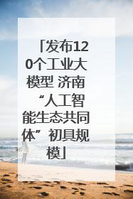 发布120个工业大模型 济南 “人工智能生态共同体”初具规模