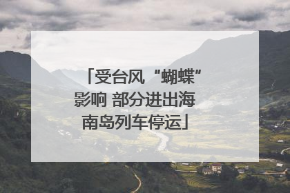 受台风“蝴蝶”影响 部分进出海南岛列车停运