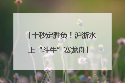 十秒定胜负！沪浙水上“斗牛”赛龙舟