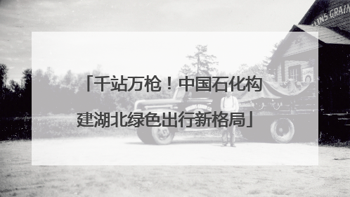 千站万枪！中国石化构建湖北绿色出行新格局