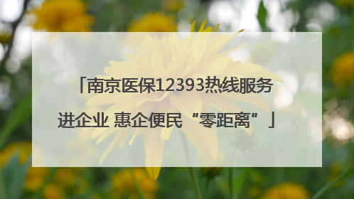 南京医保12393热线服务进企业 惠企便民“零距离”